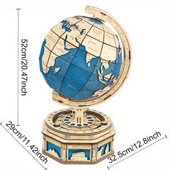 3D Wooden Puzzle Games 567pcs Globe Earth Ocean Map Ball Model Toys Gift