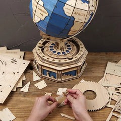 3D Wooden Puzzle Games 567pcs Globe Earth Ocean Map Ball Model Toys Gift