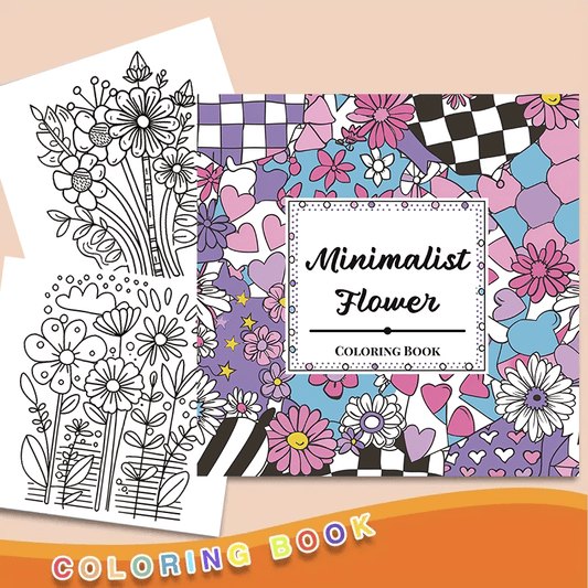 Minimalist Flower Coloring Book for Adults 22 Pages
