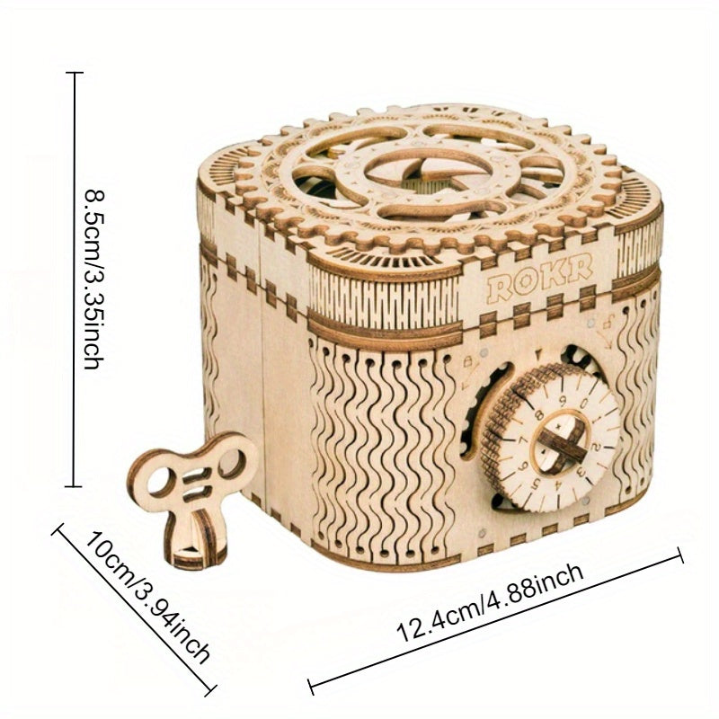 DIY 3D Wooden Puzzle Game Toy LK502 Treasure Box