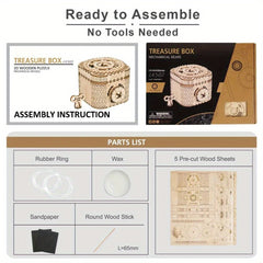 DIY 3D Wooden Puzzle Game Toy LK502 Treasure Box