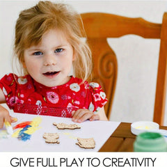 Wooden Cat Statues DIY Craft Toys for Children