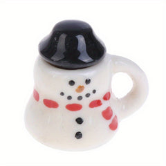 1:12 Christmas Ceramics Cups & Pot Dollhouse Set