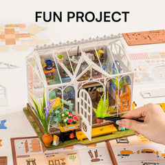 DIY Dollhouse Dreamy Garden Greenhouse Kit with Furniture & Garden