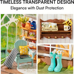 DIY Dollhouse Dreamy Garden Greenhouse Kit with Furniture & Garden
