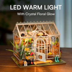 DIY Dollhouse Dreamy Garden Greenhouse Kit with Furniture & Garden