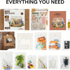 DIY Dollhouse Dreamy Garden Greenhouse Kit with Furniture & Garden