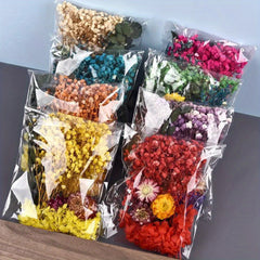 Dried Flowers Craft Kit for Resin DIY Decor, Mixed Natural Preserved Floral