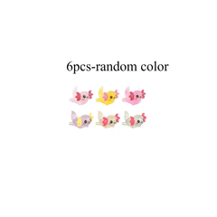 6pcs Glow in the Dark Resin Axolotl Figures for Aquarium & Garden