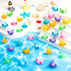 Axolotl Mini Figurines Set for DIY Crafts Dollhouse Decor 21pcs