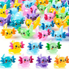 Axolotl Mini Figurines Set for DIY Crafts Dollhouse Decor 21pcs