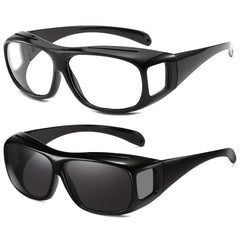 Night Vision Glasses Over Prescription Glasses Wrap Around Sunglasses