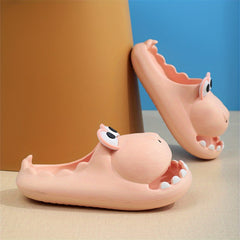 Boy's Dinosaur Slides Non Slip Slippers Open Toe Shoes for Indoor Outdoor Beach