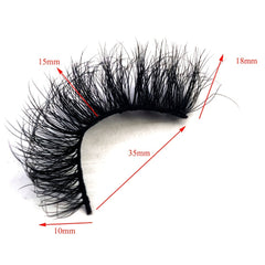 10 Pairs 3D Mink Natural False Lashes Soft Cross Wispy Eyelash Extension