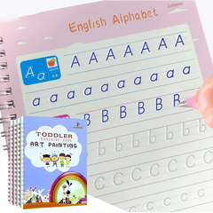 Reusable Writing Practice Book with Pen for ABCs and 123s