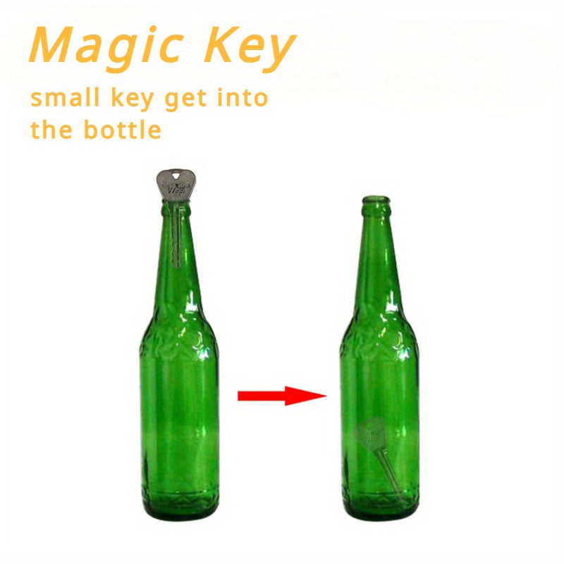 Key in Bottle Trick Magic Prop Stage Close Up Accessory