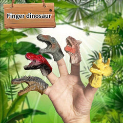 5pcs Dinosaur Finger Puppet Set Tyrannosaurus Rex Toys for Parties and Holidays