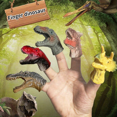 5pcs Dinosaur Finger Puppet Set Tyrannosaurus Rex Toys for Parties and Holidays