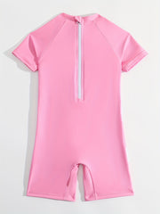 Rainbow Pony Swimsuit Short Sleeve Swimwear