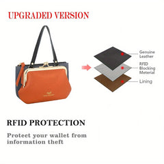 Royal Bagger RFID Coin Purse Women Leather Handbag Clutch Wallet
