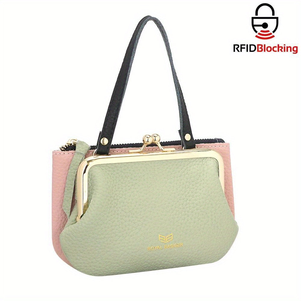 Royal Bagger RFID Coin Purse Women Leather Handbag Clutch Wallet