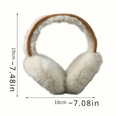 Fashionable Foldable Warm Ear Cover High Density Plush Women's Outdoor Ear Cover