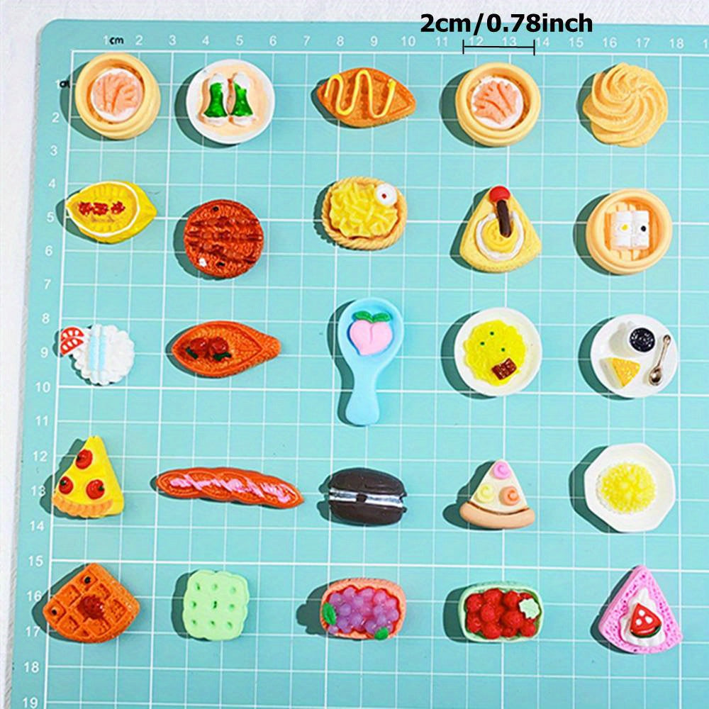 32 64pcs Mini Food Doll House Accessories Small Toys Mixed Resin Kitchen Decor