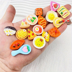 32 64pcs Mini Food Doll House Accessories Small Toys Mixed Resin Kitchen Decor