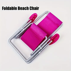 Foldable Colorful Doll Beach Chair Portable Furniture for Doll House and Props