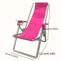 Foldable Colorful Doll Beach Chair Portable Furniture for Doll House and Props