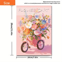 Flower Cart Deluxe Coloring Book - Stress Relieving Art Book for Teens & Adults