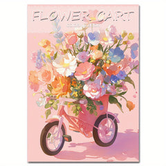 Flower Cart Deluxe Coloring Book - Stress Relieving Art Book for Teens & Adults