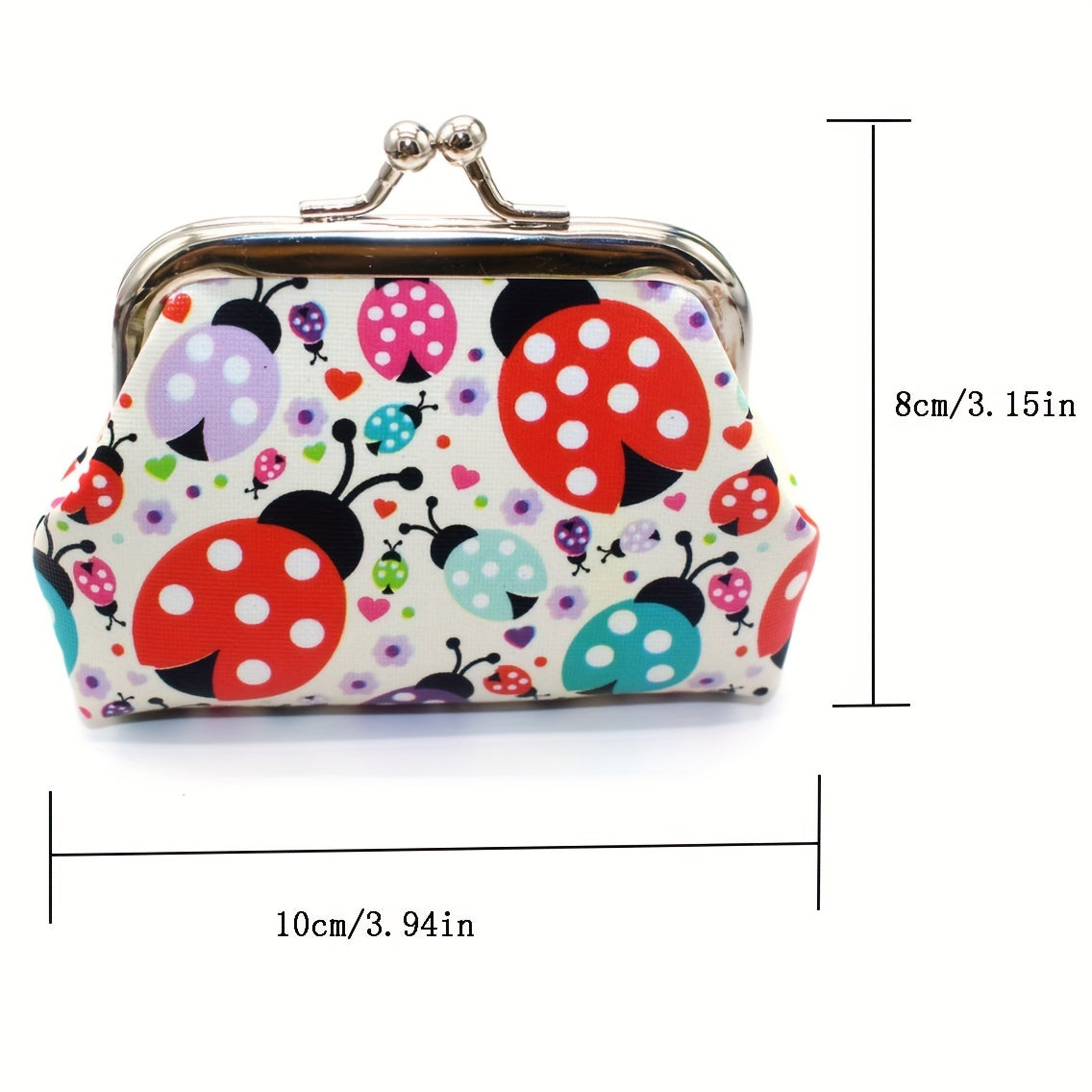Ladybug Pattern Coin Purse Bag Animal Pouch Key Bag Birthday Gift