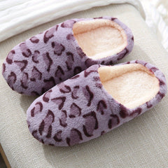 Soft Leopard Pattern Indoor Slides for Women