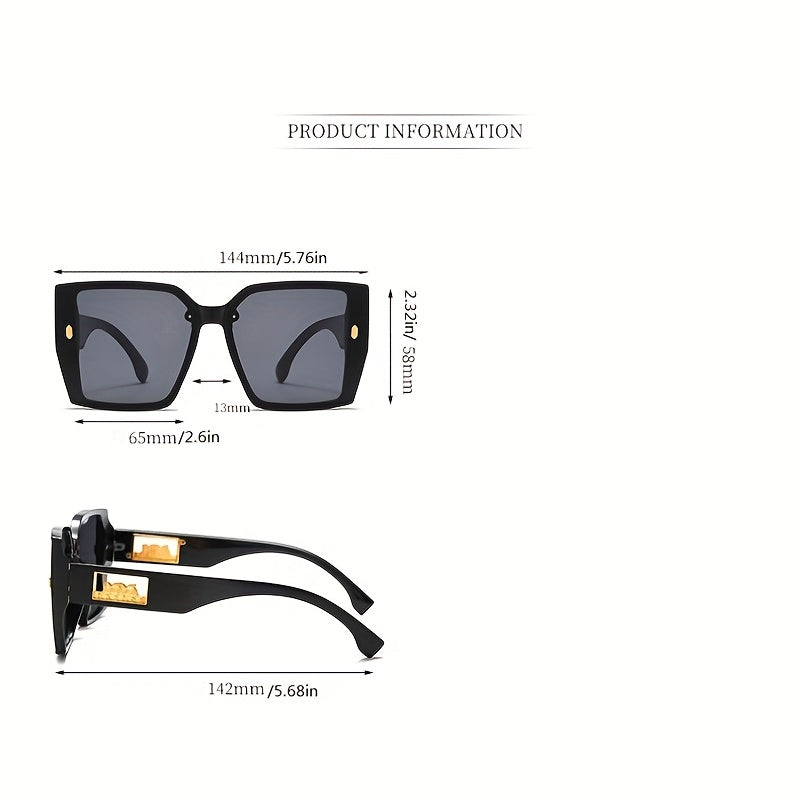 Y2K Square Sunglasses Hollow Temple Gradient Glasses UV400