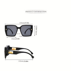 Y2K Square Sunglasses Hollow Temple Gradient Glasses UV400