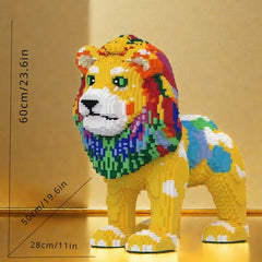 Large Lion Animal Model Building Blocks High Difficulty