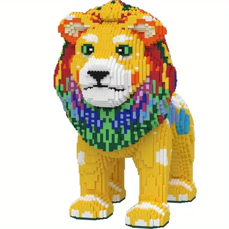 Large Lion Animal Model Building Blocks High Difficulty