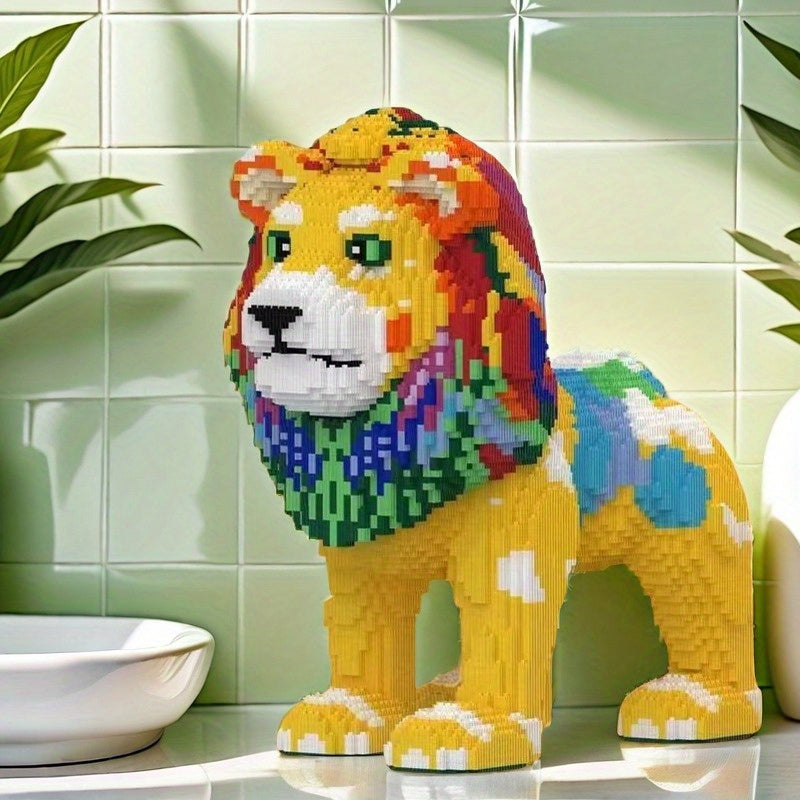 Large Lion Animal Model Building Blocks High Difficulty