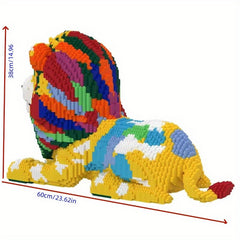 Large Lion Animal Model Building Blocks High Difficulty