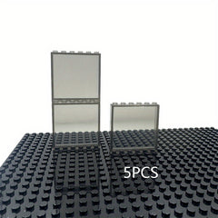 5pcs DIY Building Block Transparent Door Window Frame Wall City Panel Bricks