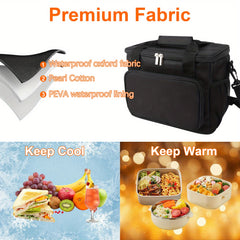 Insulated Lunch Bag Reusable Cooler Tote Leakproof Freezable Lunch Box