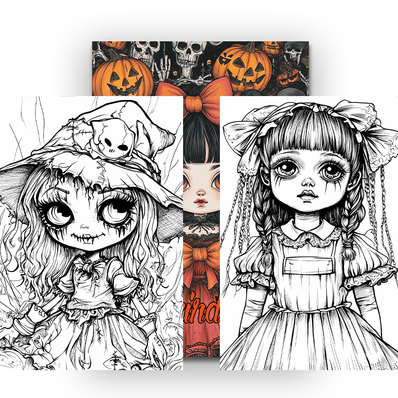 Strange Dolls Coloring Book: Unique Adult Relaxation Gift