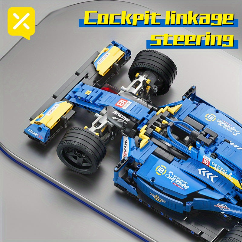 1:10 Scale Race Car Building Blocks Easy Assemble Ideal for Birthdays & Holidays