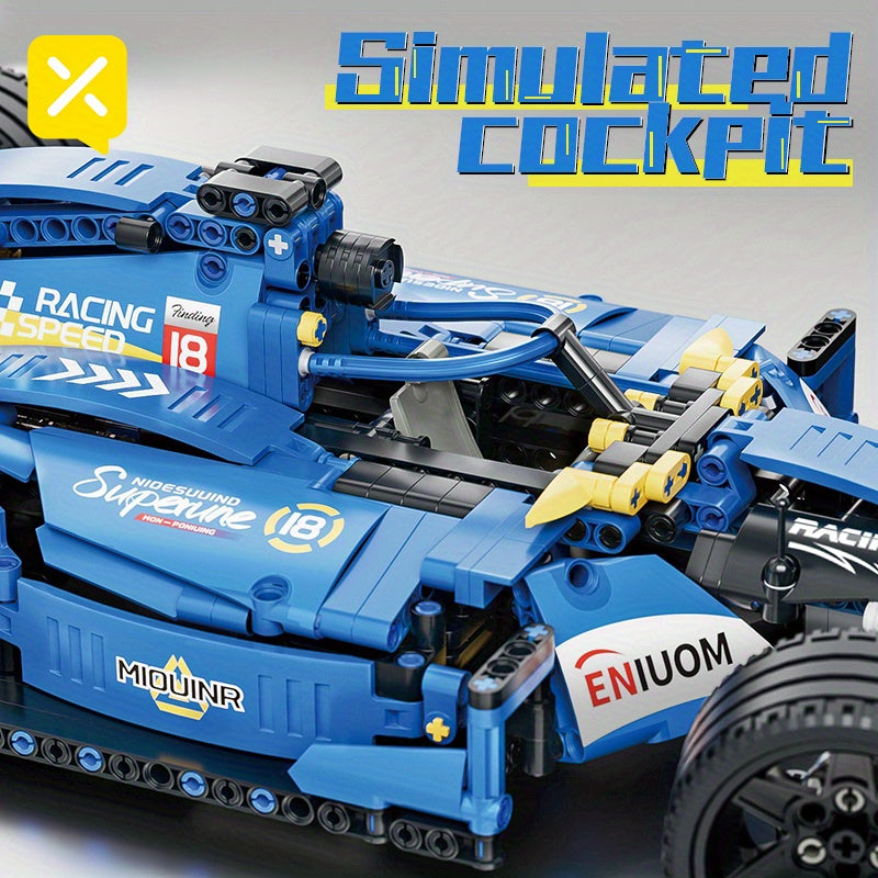 1:10 Scale Race Car Building Blocks Easy Assemble Ideal for Birthdays & Holidays