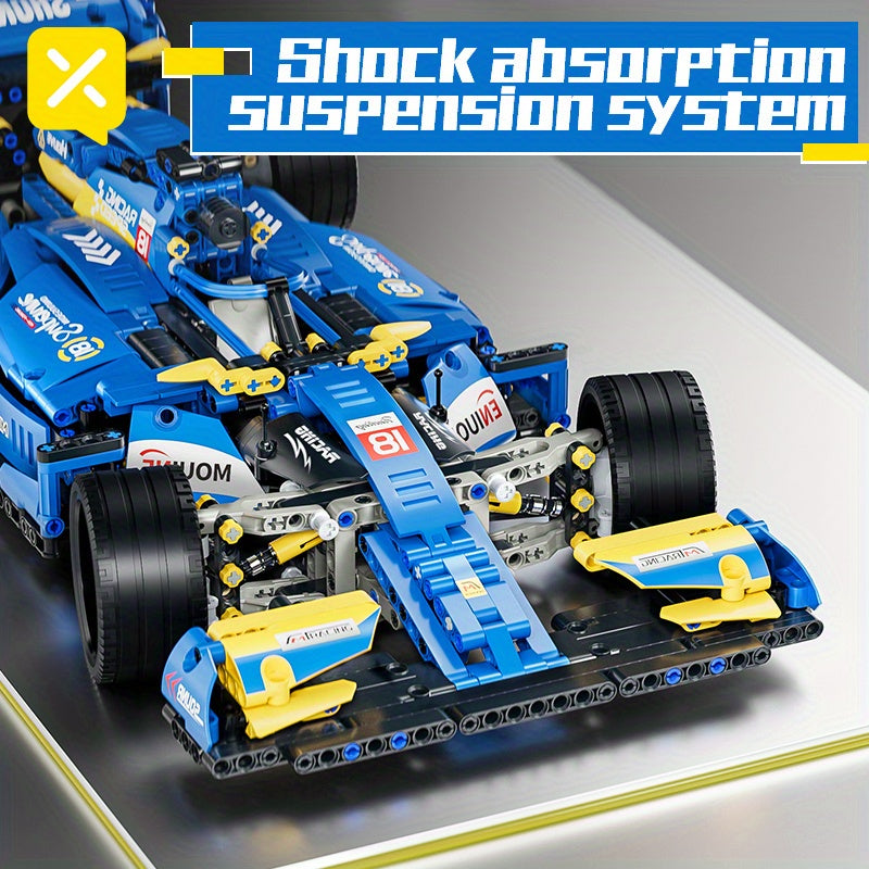 1:10 Scale Race Car Building Blocks Easy Assemble Ideal for Birthdays & Holidays