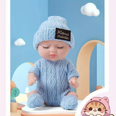 Y2K Knitted Reborn BJD Doll 4 Inch Sleeping Baby Realistic Dress Up Plastic Body