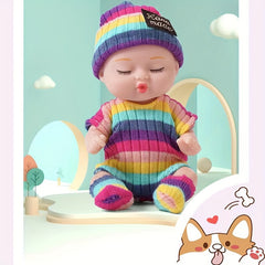 Y2K Knitted Reborn BJD Doll 4 Inch Sleeping Baby Realistic Dress Up Plastic Body