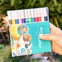 Acrylic Paint Marker Pens Set 12-80 Colors Non Toxic Water Resistant