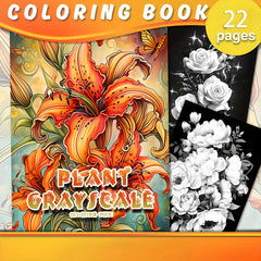 Deluxe Plant Coloring Book - 22 Pages - Complex Patterns